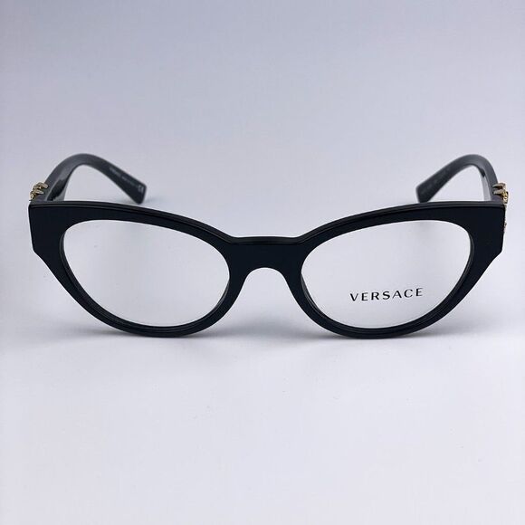 NEW Versace VE3282 GB1 Black Cat Eye Women Eyeglasses - Picture 2 of 12